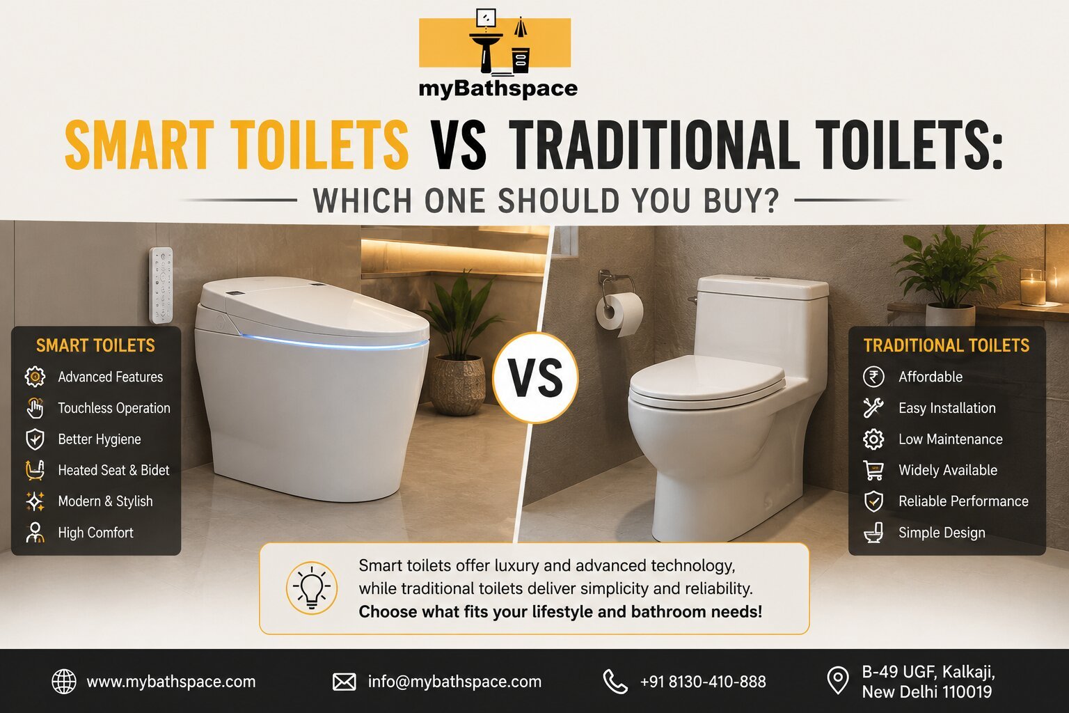 Smart Toilets vs Traditional Toilets: Which One Should You Buy?